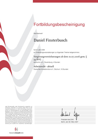 Fortbildung Arbeitsrecht